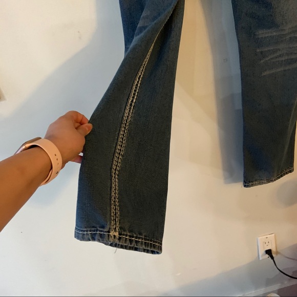 [SOLD] True Religion Mens Joey Blue Denim Super T Bootcut Jeans - Picture 7 of 14